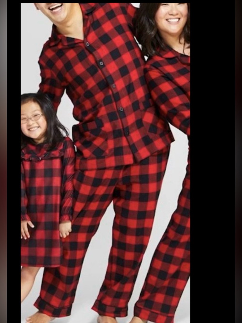 Men's Red & Black Plaid Pajama Set